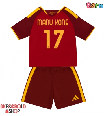 AS Roma Manu Kone #17 Hjemmebanesæt Børn 2026-27 Kort ærmer (+ korte bukser)